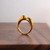 Europa y Estados Unidos nuevo anillo pulido abierto de acero de titanio gota de agua suave personalidad anillo de acero inoxidable anillo ajustable para mujer