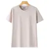Camiseta de algodón romano con amoníaco líquido, manga corta personalizada, unisex, gruesa, no transparente, holgada, fresca, transpirable, manga media, estampado de verano