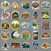 50 pegatinas de camping para picnics y actividades al aire libre, pegatinas decorativas impermeables para DIY en cascos, mochilas y equipaje