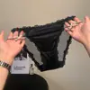 Morado Taro Estilo Francés~Satén Suave Calado con Cordones Pura Tentación Sexy Delgadas Transpirables Malla Calzones Encaje Verano para Mujer