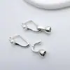 Anillo Doble de Circonita Hebilla de Perla Collar Doble Ovalado Hebilla de Conexión de Cola Accesorios de Botón Diy Cadena de Extensión para Suéter