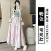 Saia Midi Elegante Branca para Mulheres, Adequada para Primavera, Outono e Inverno, Cintura Alta, Emagrecimento, Saia Curta Casual em Linha A