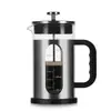 Cafetera de Prensa Francesa para Preparación Manual, Gran Capacidad, Carcasa de Acero Inoxidable, Tetera de Vidrio de Borosilicato Resistente al Calor, Jarra para Servir Resistente al Calor
