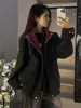 Colección nueva otoño/invierno transfronteriza: chaqueta de cuero versátil estilo retro americano para pareja, prenda exterior de cuero PU tie-dye para hombre y mujer