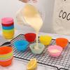 Ventas Directas de Fábrica Molde Redondo para Magdalenas, Molde para Pastel de Arroz con Huevo, Molde para Hornear, Taza para Magdalenas de Silicona de Grado Alimenticio, Taza para Pastel