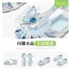 |Sandalias Elsa Princesa Cristal para Niñas Snafy Zapatos de Tacón Bajo Pequeños para Niños Verano 2026 Elsa Princesa