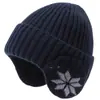 Gorro de Comercio Exterior para Hombre Invierno Cortavientos Cálido a Prueba de Frío Lana Tejida Gorro Súper Grueso Engrosado Forro Polar Gorro Grande