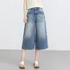 Jeans Finos de Verano para Mujer, de Cintura Alta, Adelgazantes, de Moda, Pierna Ancha, Pantalones Cortos para Mujeres Petites 8290