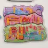 Imán de Refrigerador de Madera de Yunnan Souvenir de Viaje Atracciones de la Ciudad Punto de Referencia Cultural y Creativo Atracción Magnética