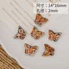 Cuentas de cerámica de color naranja y amarillo con forma de oso y estrella, hechas a mano, para collar y pulsera, accesorios de joyería.