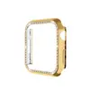 Adequado para Apple Watch iwatch7 geração capa protetora PC fileira única strass moldura oca anti-queda capa protetora 41/45mm