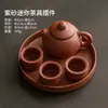 Tetera Mini de Arcilla Púrpura Más Vendida por el Fabricante, Adorno de Mascota de Té, Tetera Creativa y Exquisita para la Punta del Dedo, Tetera Pequeña en Miniatura, Juguete de Té que se Puede Usar para Guardar Té