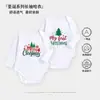 Enterizo Navideño Clase A Otoño Color Sólido Holgado Bebé Recién Nacido Triángulo Traje de Gateo Mameluco de Manga Larga
