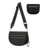 Bolsa Cruzada de Hombro Único Oxford Impermeable de Comercio Exterior en Stock de Fábrica, Bolso Tipo Silla de Montar a Cuadros Grande de Capacidad Versátil Negro y Blanco