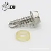 Fabricante de Foshan Tornillo Autoperforante Autotaladrante de Acero Inoxidable 410 con Cabeza Hexagonal, Arandela Compuesta, Anillo de Goma, Cabeza Avellanada, Cola de Taladro, Arandela