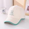 Chapéu de urso de personalidade coreana Boné de beisebol infantil Boné de lebre com rabo de cavalo para meninas Chapéu de sol de verão Boné de comércio exterior