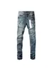 Calça jeans masculina slim fit rasgada com efeito de respingos de tinta, lavada e desgastada, moda de rua, calça casual retrô americana