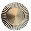Manteles individuales de estilo occidental en forma de abanico color dorado transfronterizos, con un lujoso diseño metálico, perfectos para decoraciones de bodas y fiestas, con base de plástico PP