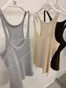Yuyi Nuevo 2025 Primavera Dulce y Picante Cuello en U Versátil Camisola Top para Mujer Corte Ajustado Top Adelgazante c938