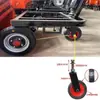 Triciclo elétrico para canteiro de obras, carrinho de mão, pneus maciços, 250x7075/280x7075, rodas giratórias, roda dianteira.