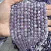 Serie Morada Piedra Natural Cuentas Redondas Amatista Soñadora Cuentas Sueltas Ágata de Vidrio Morado Sintético K9Diy Accesorios para Joyería