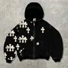 2025 Europeo y Americano Exportación Transfronterizo Código Europeo Nueva Sudadera con Capucha para Hombre Estampado Digital Ajustada con Cremallera para Hombre