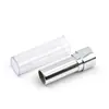 Tubo de lápiz labial cuadrado cosmético, moldeado por inyección, tubo vacío, plata brillante, botella de bálsamo labial LG018, material de embalaje de carcasa de lápiz labial de plástico