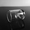 Precio de fábrica al por mayor, vaso de whisky de vidrio templado transparente, vaso de licor, vaso de acero de una sola pieza.