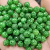 8mm Jade Jade Loto Perlas Jade Perlas Sueltas Verde Seco Esmeralda Loto Pulsera Collar Pendientes Accesorios de Joyería