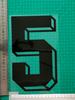 Jersey de carga negro-B tridimensional No. Pegatinas de transferencia térmica para brazaletes con letras, números y uniformes de pelota y camisetas.