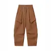 Calças Cargo Rumei para Homens, Estilo Japonês, Multi-Bolsos, Funcionais, de Perna Reta, para Uso Externo, Primavera e Outono, Largas, Street Casual, Versáteis, Longas