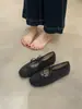 Zapatos Planos de Lana con Tira Cruzada y Punta Redonda, Cálidos, de Ballet, Bajos, con Suela Suave de Algodón, con Zapatos Mary Jane de Felpa para Mujer