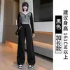 Calça de Moletom Esportiva Cinza para Mulheres, Novo Estilo Primavera e Outono 2025, Calça Wide Leg Estilo Americano, Cintura Alta, Caimento Solto, Calça Casual Ampla, Tendência