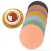 Venta caliente posavasos aislante de cuero posavasos redondo de color sólido antideslizante impermeable desechable a prueba de aceite base caliente para tazas suministros para el hogar