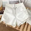 Pantalones Ajustados de Pierna Ancha para Mujer, Shorts Casuales Rectos con Cordón de Moda, Pantalones Cortos Calientes de Otoño 2025, Negro, Petite, Realzan la Cintura