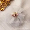 En stock seersucker flor diy hecho a mano estilo coreano 5cm tocado corsage decoración accesorios de ropa flor de hilo accesorios de joyería