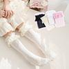 Medias de encaje de princesa, calcetines de encaje para niñas, estilo lolita de primavera, medias lolita de longitud media, medias blancas de amor