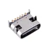 Tipo-C 6P Tipo de Parche en Placa Horizontal Tipo-C Placa Hundida Socket Hembra 6P Enchufe Vertical Interfaz de Carga Rápida Simple
