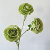 Flores para Camino de Boda Camelia de Tres Cabezas Simuladas Adornos para Sala de Estar Flores Decorativas Diseño de Habitación de Boda Flores Artificiales Exportación Transfronteriza