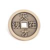 Fabricantes fazem metal feng shui cobre latão cor natural escovado oito pendurado Tianyuan moedas de cobre quadrado para mapear a produção