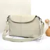 Nuevo bolso de hombro de cuero genuino versátil de moda transfronterizo, bolso de mano de alta gama moderno, bolso cruzado simple estilo coreano
