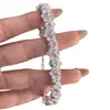 [Starlight] Exquisito Brazalete de Perlas de Diamante Brillantes para Mujer, Lujo Accesible, Brazalete de Diseño de Nicho de Gama Alta