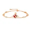 Colar de trevo de quatro folhas e rosa feminino simples estilo chinês novo cravejado com diamante zircônia corrente clavícula moderno versátil sensação de alta qualidade pingente