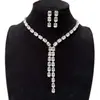 Conjuntos de Joias Europeus e Americanos Transfronteiriços, Colares e Brincos de Noiva, Joias da Moda e de Alto Padrão, Acessórios Versáteis de Corrente para Clavícula