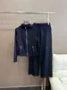 26 Nueva Colección de Otoño: Conjunto de Chaqueta Clásica de Cuello Alto Estilo Coreano Adelgazante Casual para Mujer y Pantalones de Pierna Recta y Ancha 1121