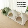 Ninho para Pet Outono e Inverno Tenda para Gato Semifechado Dobrável Respirável Móvel Ninho para Gato de Rua Ninho para Cachorro Transfronteiriço