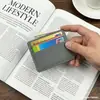 Porta-cartões de couro spot transfronteiriço, porta-cartões de couro PU de alta qualidade para mulheres, porta-cartões com múltiplos compartimentos para cartões pequenos e grandes, porta-cartões de couro PU