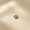 Colgante Pequeño de Corazón de Pedrería de Colores Estilo Dulce para Pulsera o Collar DIY Soporte de Colgante de Aleación Accesorios de Joyería