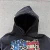 Sudadera con capucha de punto retro europea y americana, estilo punk oscuro, Harajuku, subcultura gótica, moderna, alta calle, Y2K