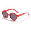 Las Nuevas Gafas de Sol Redondas con Estampado Irregular de Colores Caramelo Versátiles de Rain para Niños Son Imprescindibles para el Exterior